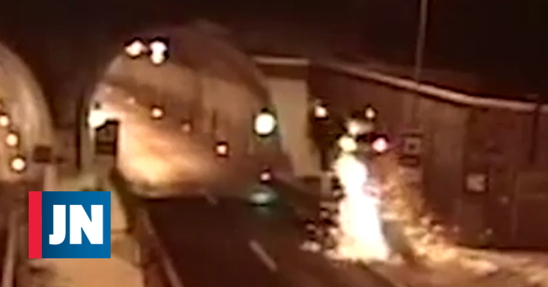 Conductor casi ileso tras volar contra la entrada de túnel en Eslovaquia