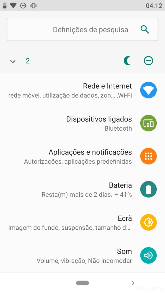 Interfaz de Android opciones para zurdos programador