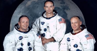 Imagem da NASA dos astronautas da Apollo 11 que pisaram a Lua, Neil Armstrong, Michael Collins e Buzz Aldrin esquerda para a direita)