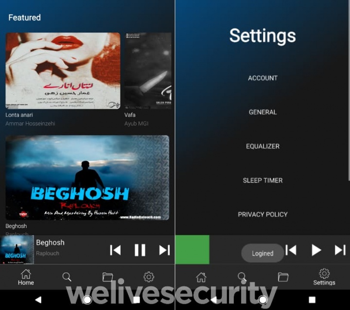 Android: Spyware en Google Play oculto en la aplicación para escuchar la radio