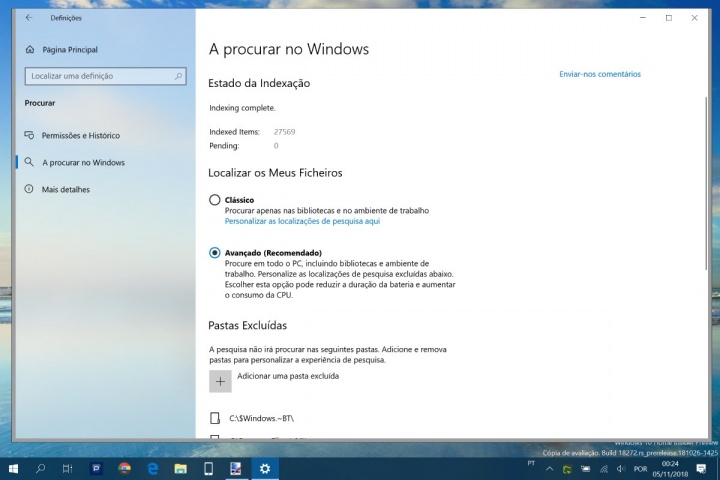 Windows 10 Buscar Microsoft CPU Disk