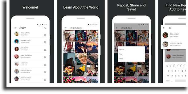 aplicaciones de la aplicación Story Saver para descargar videos e historias