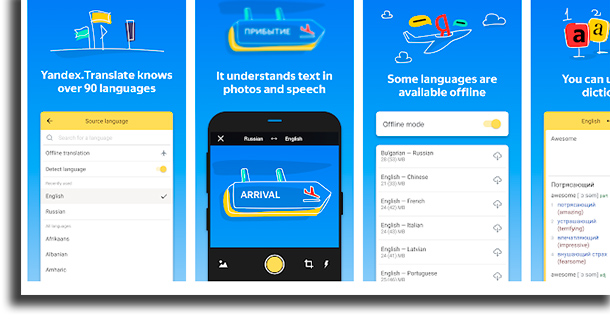 Aplicaciones de traducción Yandex.Translate