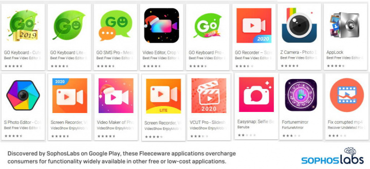 Play Store Aplicaciones Android fleeceware smartphones