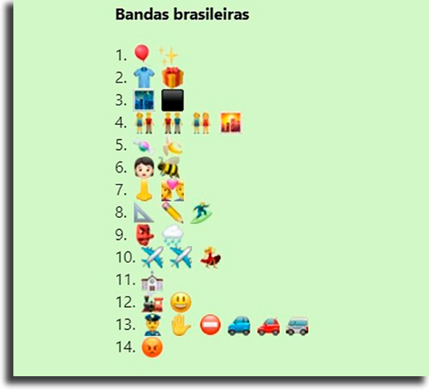 Desafío de las bandas brasileñas mejores juegos de desafíos para WhatsApp
