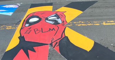 Deadpool on Black Lives Matter Mural