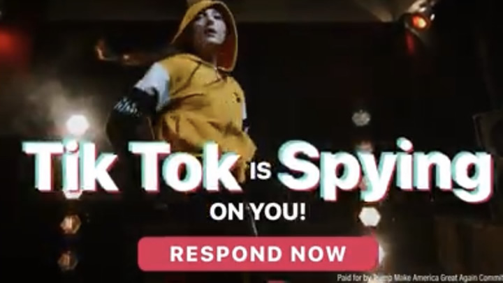 Imagen de anuncio de Facebook para prohibir TikTok