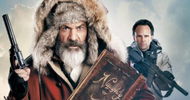 Mel Gibson habla de Fatman y su paseo salvaje como Santa en entrevistas exclusivas del elenco