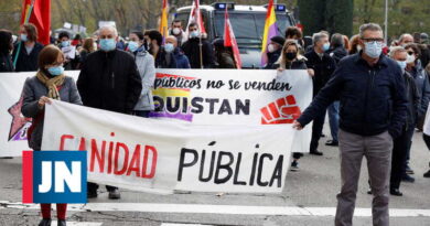 Miles se manifiestan en Madrid en defensa de la salud p煤blica