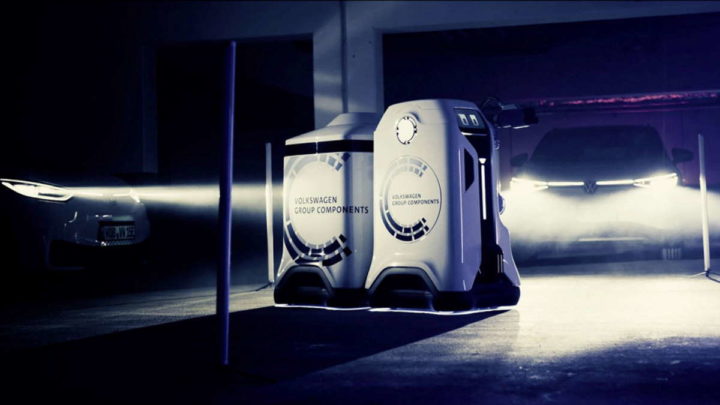 Cargadores de coches eléctricos Volkswagen robots