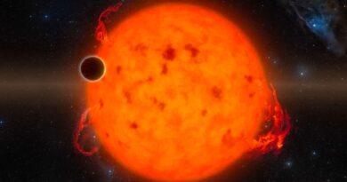 Ilustração de exoplaneta que demora 16 horas para orbitar a sua estrela
