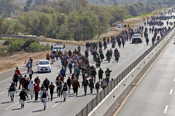Migrantes camino a la Ciudad de México
